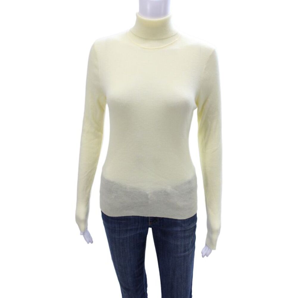 Zara Womens Pullover Turtleneck Yellow Long Sleeve Size M